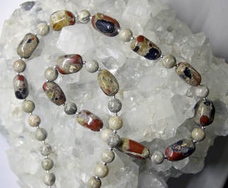 Petoskey Stone Beads Jewelry Supplies beautifully patterned beach stone beads